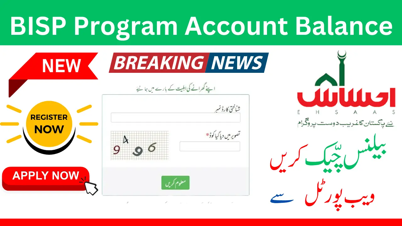 BISP Program Account Balance By Using The 8171 web portal 25000